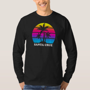 Camiseta Vacuna de Amantes Retro de Árbol de Palma de Santa