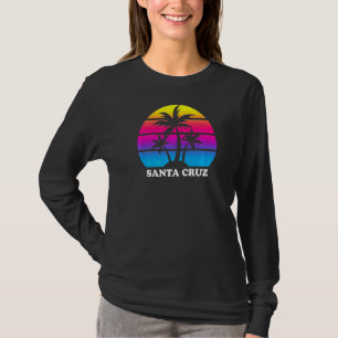 Camiseta Vacuna de Amantes Retro de Árbol de Palma de Santa