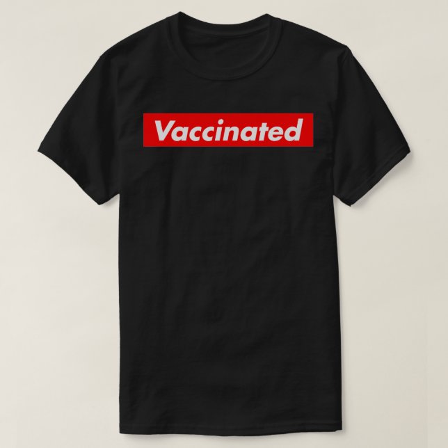 CAMISETA VACUNA DE ESTILO ROJO VACUNADA 2022 (Diseño del anverso)
