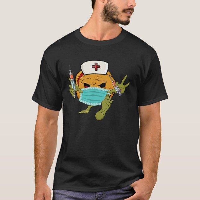 Camiseta Vacuna de la máscara de la boquilla de Zoombie (Anverso)