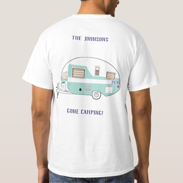 Camiseta Vacuna de viaje de remolque RV de camping hecho (Reverso)