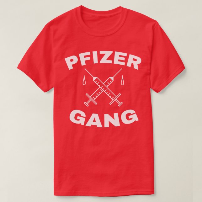 Camiseta Vacuna divertida de Pfizer Gang (Diseño del anverso)