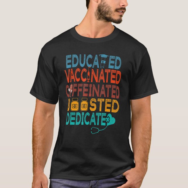 Camiseta Vacuna Educada Graciosamente Vacunada E Impulsada (Anverso)