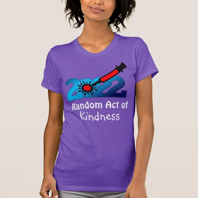 Camiseta Vacuna Retro COVID Acto aleatorio de bondad (Anverso)