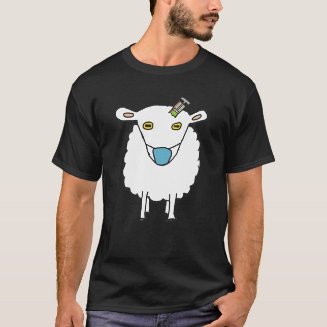 Camiseta Vacunación de ovejas anti vax (Anverso)