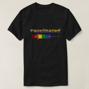 Camiseta Vacunación del Orgullo Arcoiris Purpurina LGBT