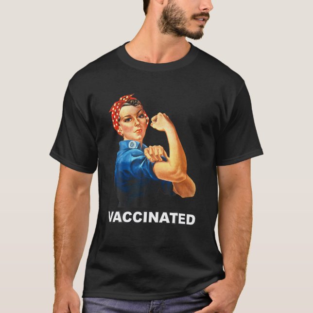 Camiseta Vacunación Rosie R de los amantes de la ciencia de (Anverso)