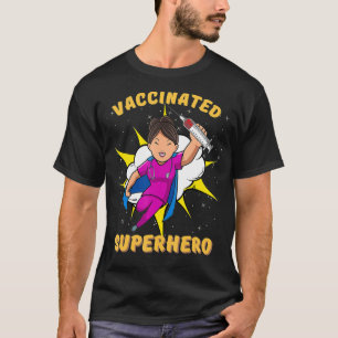 Camiseta Vacunación Vacunada de Enfermeras Superheroicas Pr