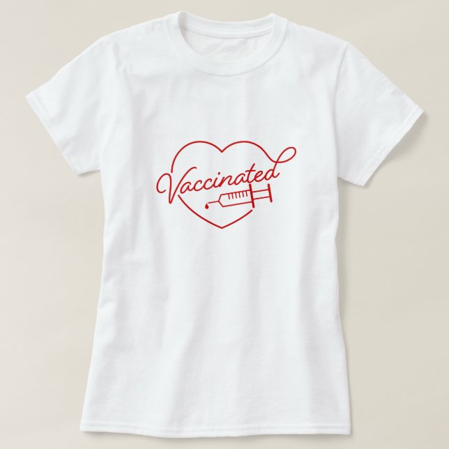 Camiseta Vacunada Al Estilo Vintage (Diseño del anverso)
