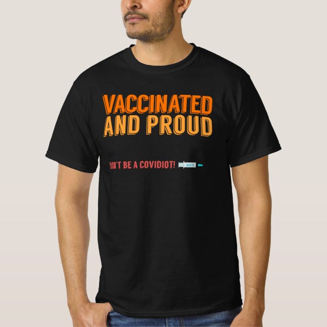 Camiseta vacunada y orgullosa (Anverso)