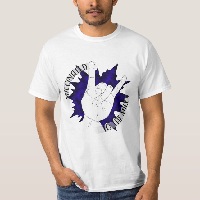 Camiseta Vacunado A La Máx (Anverso)