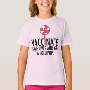 Camiseta Vacunar recibe una vacuna divertida
