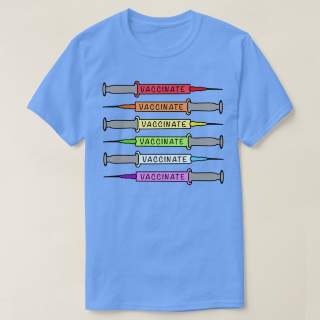 Camiseta Vacunas arco iris 1 (Diseño del anverso)