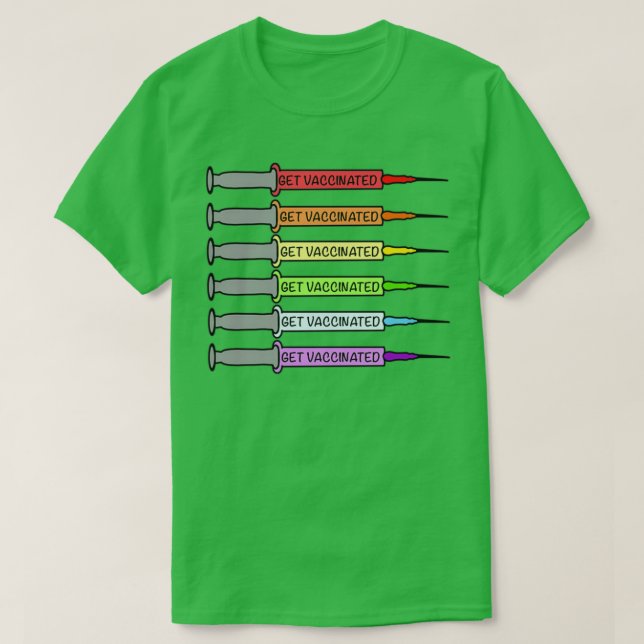 Camiseta Vacunas arco iris 3 (Diseño del anverso)