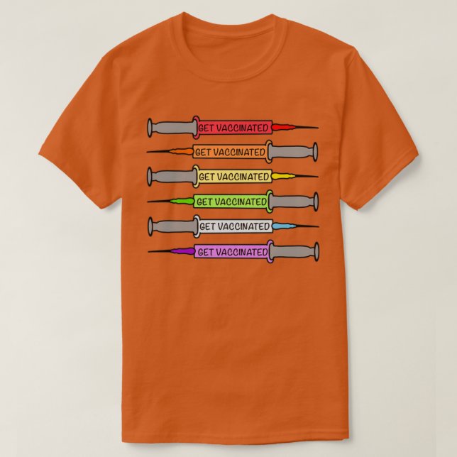 Camiseta Vacunas arco iris 5 (Diseño del anverso)