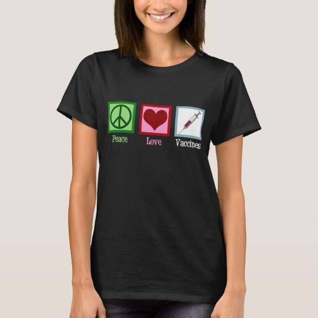 Camiseta Vacunas Pro de Amor por la Paz (Anverso)