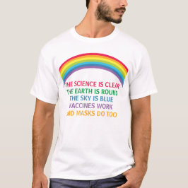 Camiseta Vacunas usan una citación mástica del arcoiris