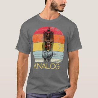 Camiseta Vacuum Tube Retro Analog Audio Valve Amp Hi Fi or