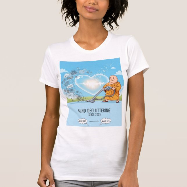 Camiseta Vacuuming Worry Away — The Daily Clarity Practice (Anverso)