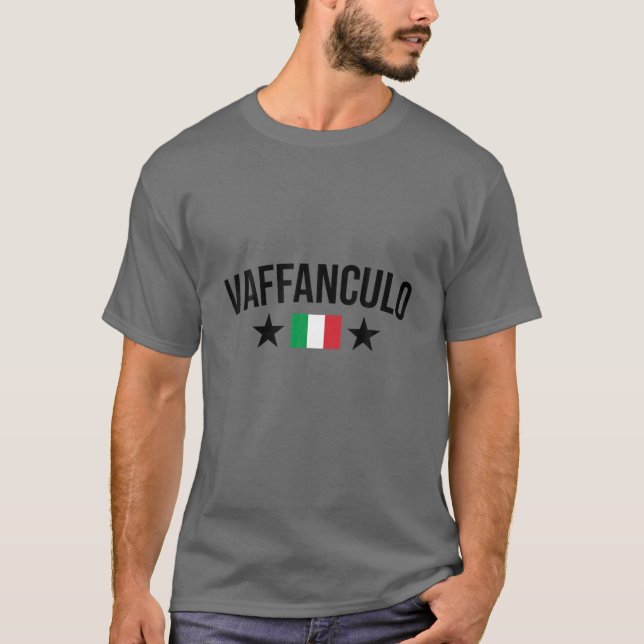 Camiseta Vaffanculo Funny Italiano Dice Que Eso Es Común En (Anverso)