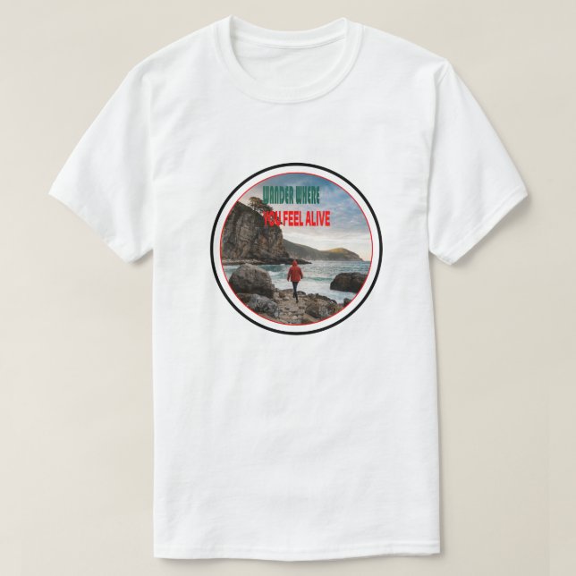 Camiseta Vaga donde te sientas vivo  (Diseño del anverso)