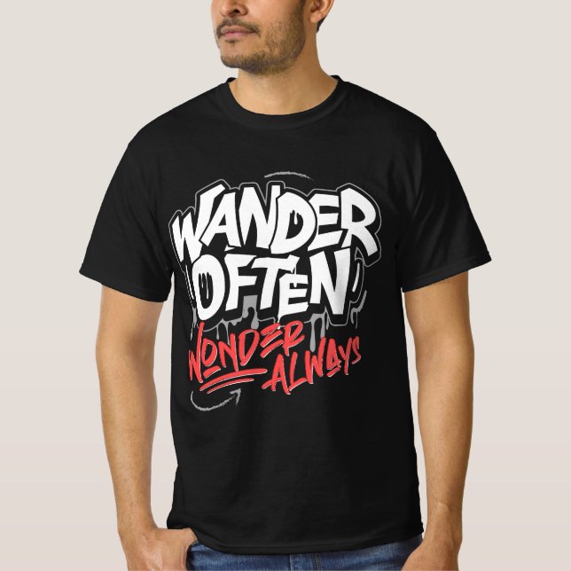 Camiseta vagabundear con frecuencia siempre (Anverso)