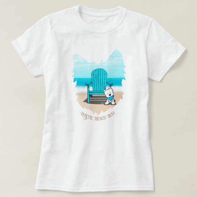 Camiseta Vagabundo de la playa Westie (Diseño del anverso)