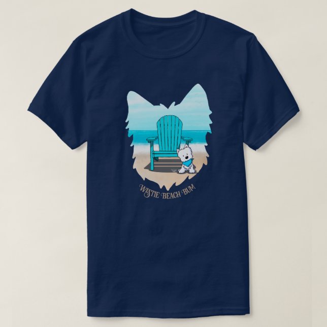 Camiseta Vagabundo de la playa Westie (Diseño del anverso)