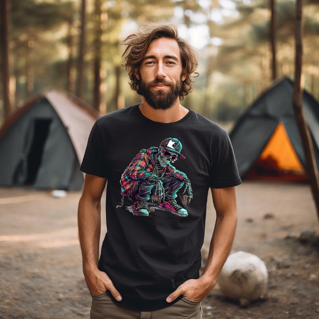 Camiseta Vagabundo Esqueleto Agachado (Subido por el creador)