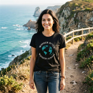 Camiseta Vagar a menudo, maravillarse siempre. Viaje Inspir