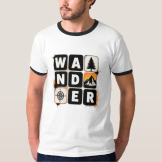 Camiseta Vagar – Tipografía minimalista de viaje y aventura