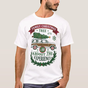 Camiseta Vagón Estación del Árbol de Navidad Corona de Pino