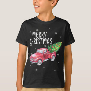 Camiseta Vagón vintage,Árbol de camiones Feliz pajama navid