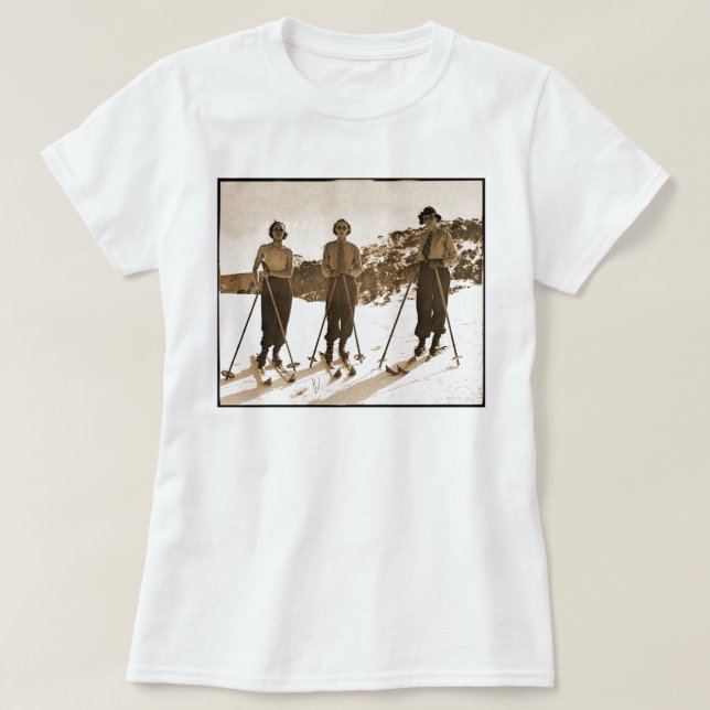 Camiseta Vagos de esquí 1942 del esquí ' de las mujeres (Diseño del anverso)