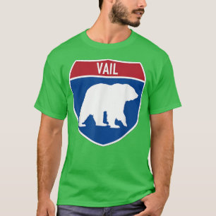 Camiseta Vail Colorado Bear CO Highway Interstate Rótulo So