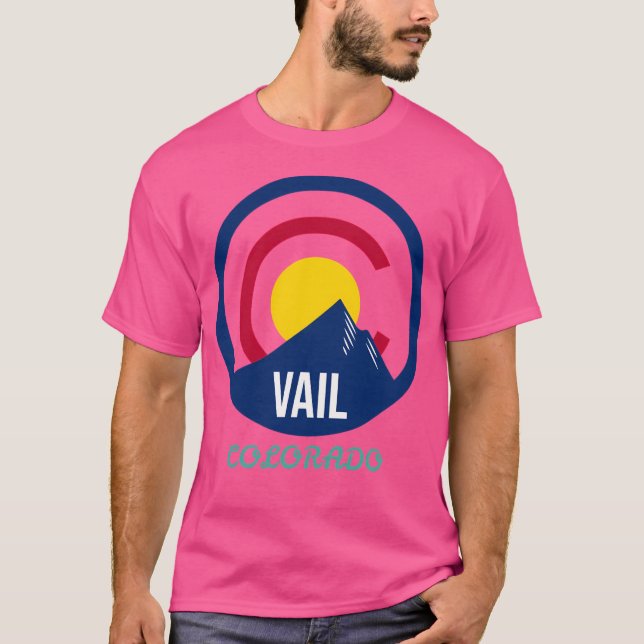 Camiseta Vail Colorado Flag Active (Anverso)