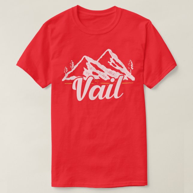Camiseta Vail Colorado Mountain Ski Skiboard Snowboard (Diseño del anverso)