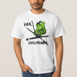 Camiseta Vail Colorado neon green skimen valor tee