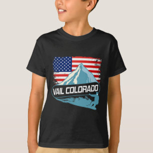 Camiseta Vail Colorado Snowboard Bandera Americana I Nórdic