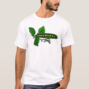 Camiseta Vainas de guisante verde del jardín