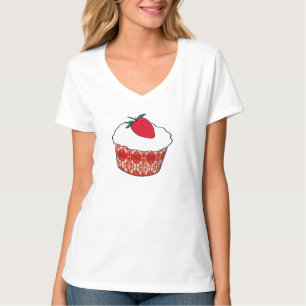 Camiseta Vainilla cupcake con fresa