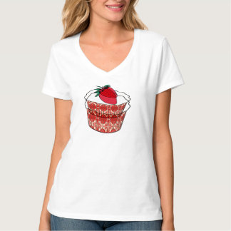 Camiseta Vainilla cupcake con fresa