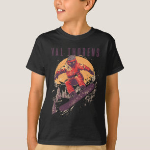 Camiseta Val Thorens France Retro Snowboard