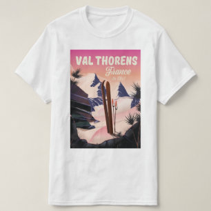 Camiseta Val Thorens, poster de esquí de Francia