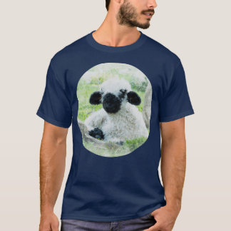 Camiseta Valais Blacknose Fotografía de color de agua de ov