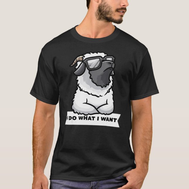 Camiseta Valais Blacknose Sheep Stubborn Walliser Schwarzna (Anverso)