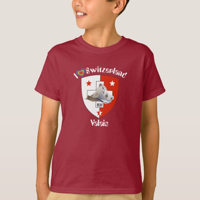 Camiseta Valais, Wallis Suiza Suisse playera/ (Anverso)