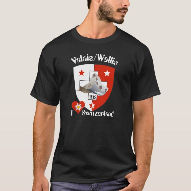 Camiseta Valais, Wallis Suiza Suisse playera/ (Anverso)