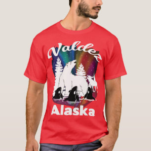 Camiseta Valdez Alaska Aurora Borealis Polar Oso Orca Moos