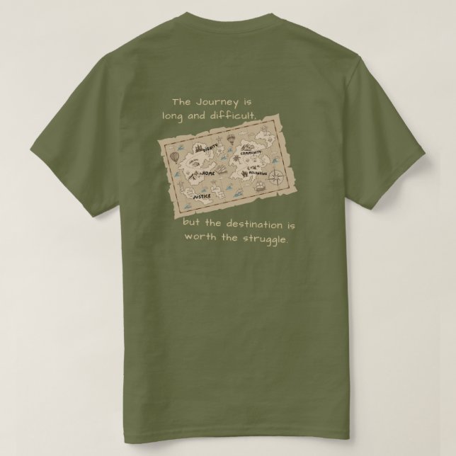 Camiseta Vale la pena el viaje (Reverso del diseño)